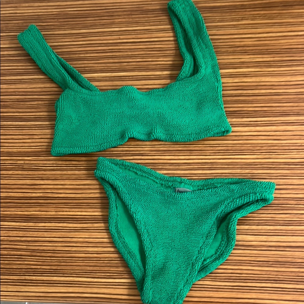 Hunza G Vibrant Green Bikini Set O/S